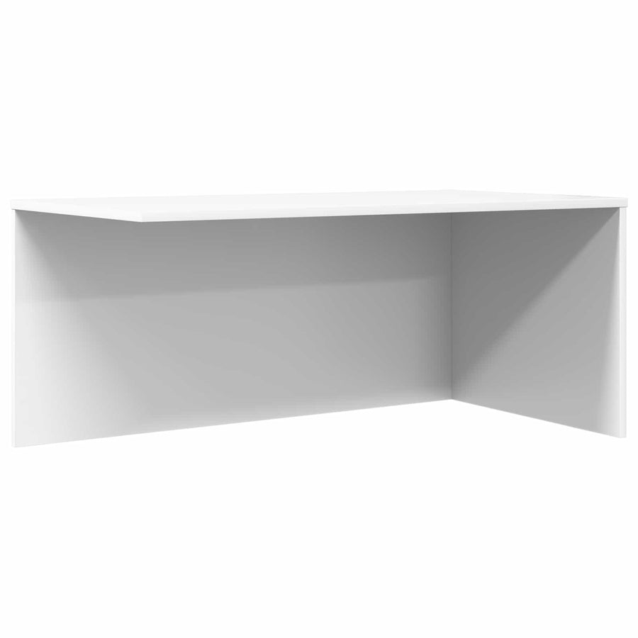 Koffietafel Set 2 pcs Wit Bewerkt hout