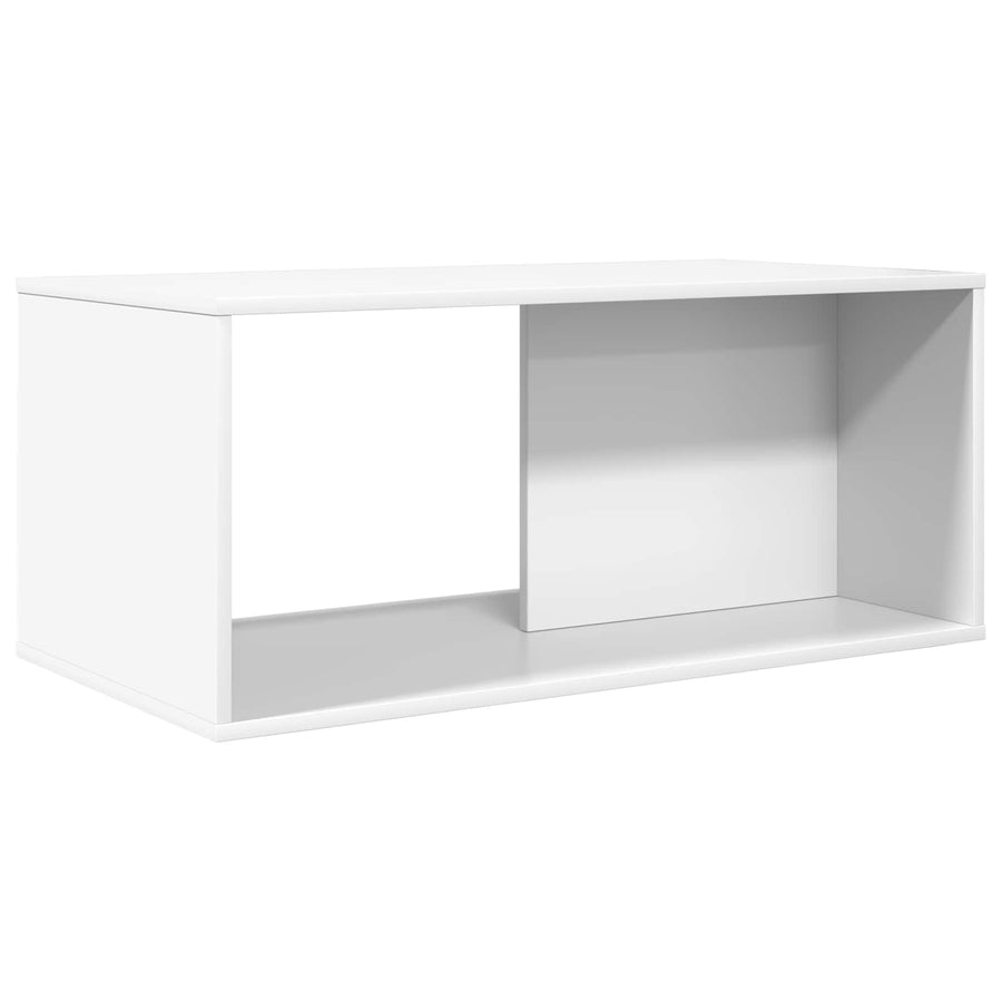 Koffietafel Set 2 pcs Wit Bewerkt hout