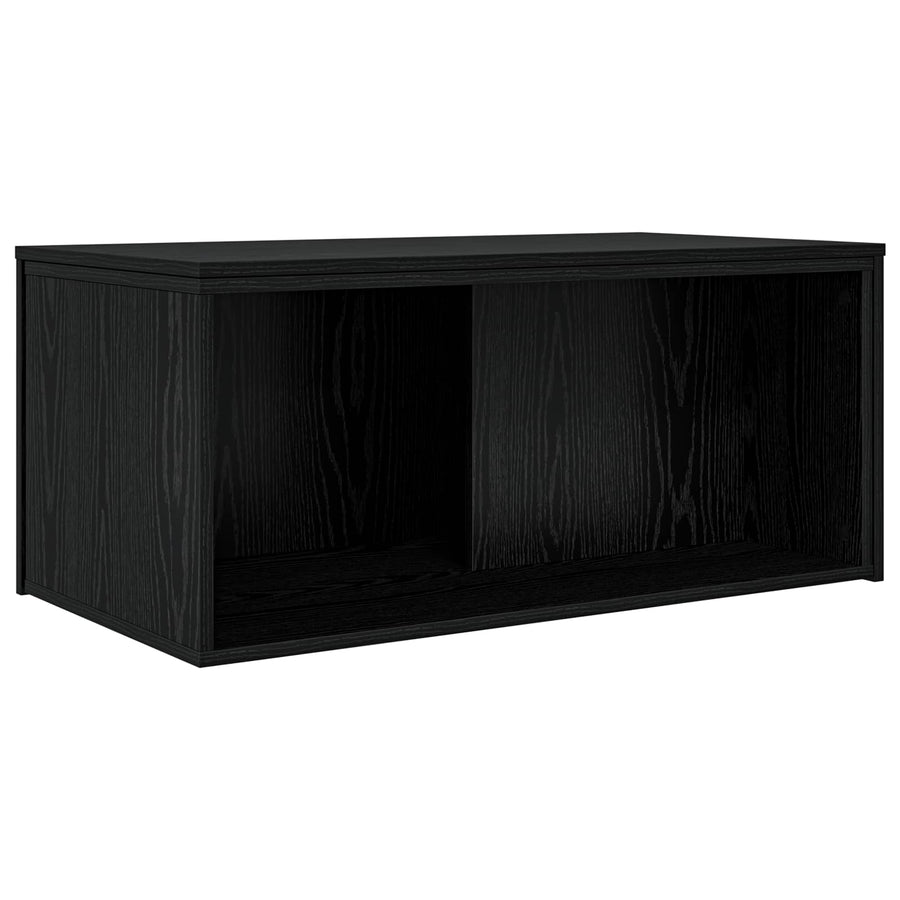 Koffietafel Set 2 pcs Zwart Eiken Bewerkt hout