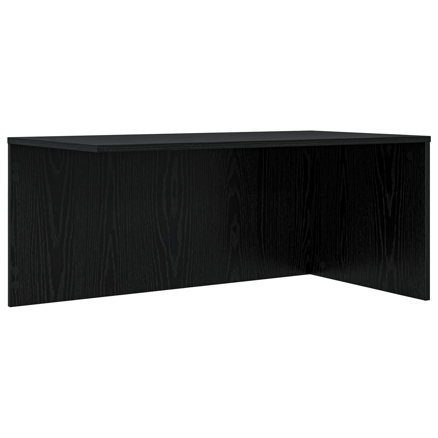 Koffietafel Set 2 pcs Zwart Eiken Bewerkt hout