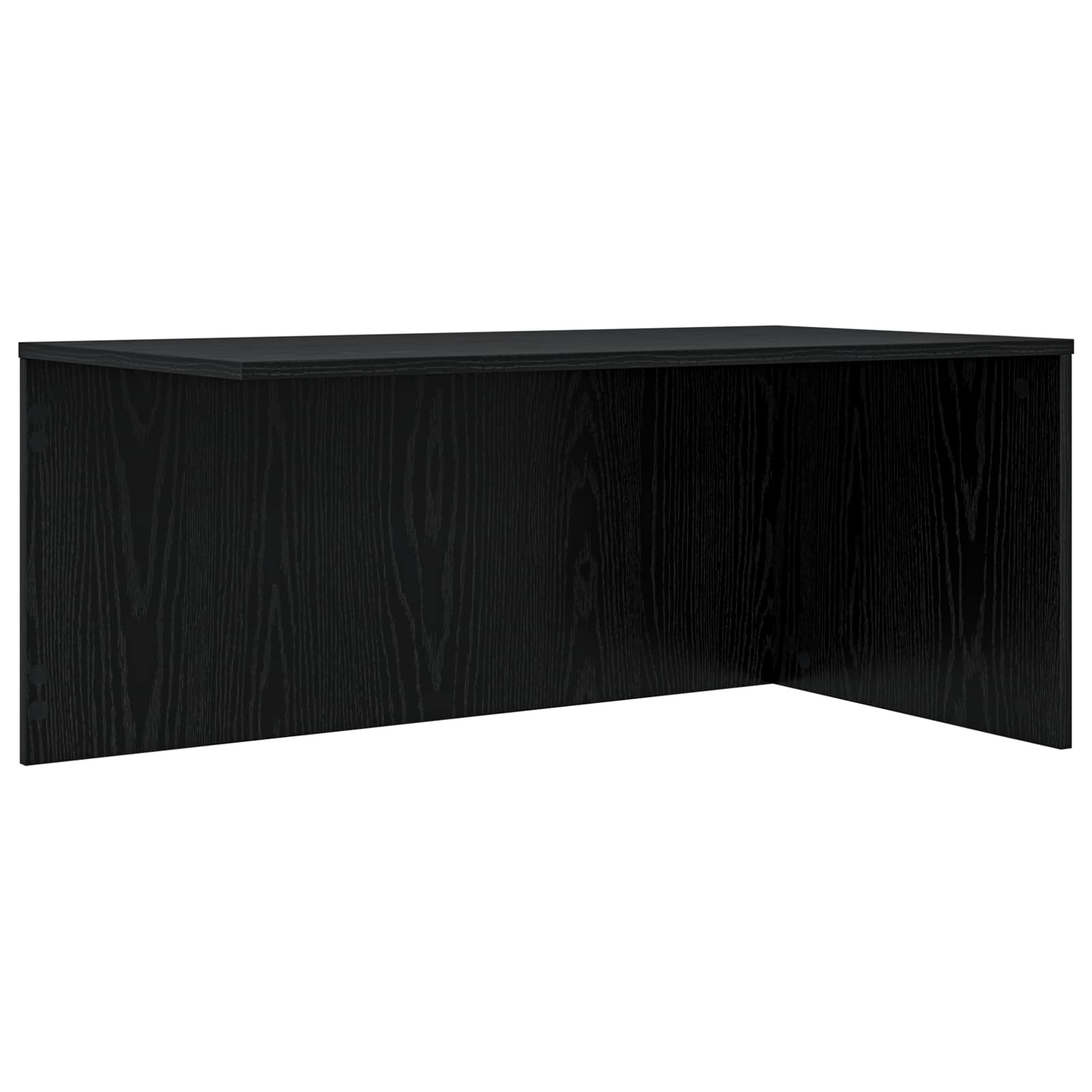 Koffietafel Set 2 pcs Zwart Eiken Bewerkt hout