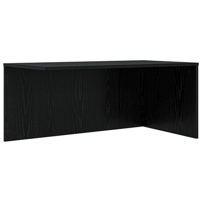 Koffietafel Set 2 pcs Zwart Eiken Bewerkt hout