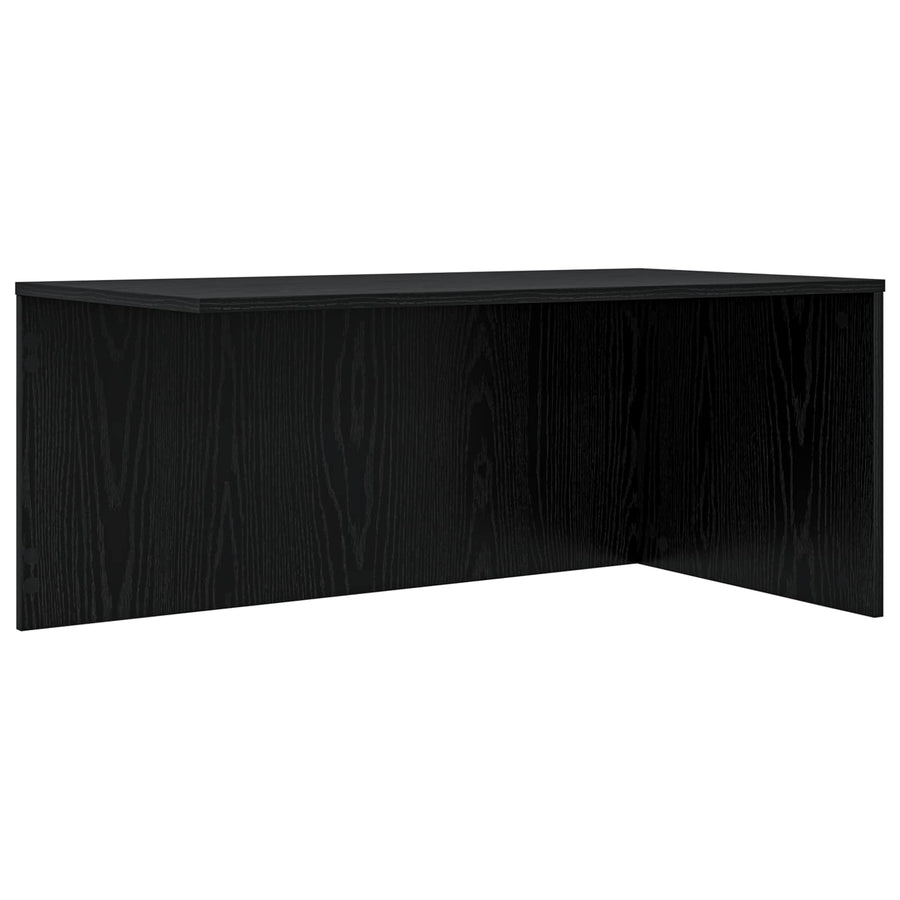 Koffietafel Set 2 pcs Zwart Eiken Bewerkt hout