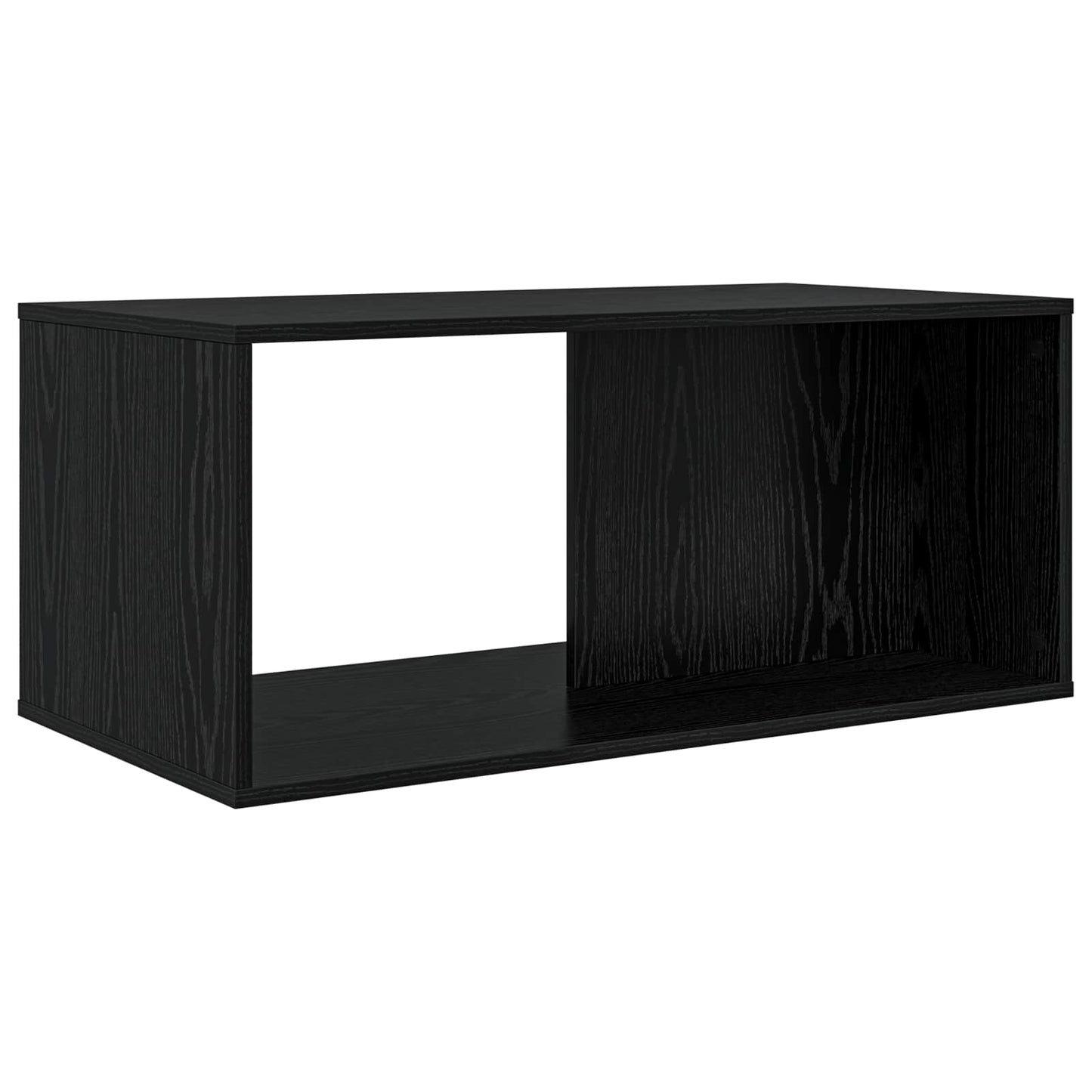 Koffietafel Set 2 pcs Zwart Eiken Bewerkt hout