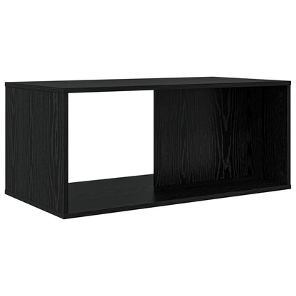 Koffietafel Set 2 pcs Zwart Eiken Bewerkt hout