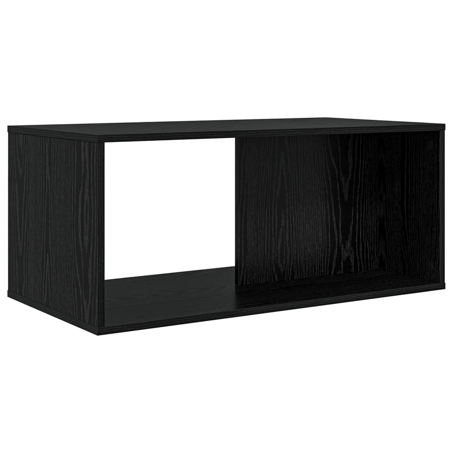 Koffietafel Set 2 pcs Zwart Eiken Bewerkt hout