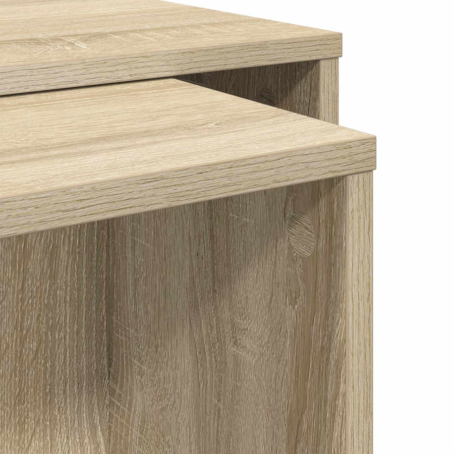 Koffietafel Set 2 pcs Sonoma Eiken Bewerkt hout