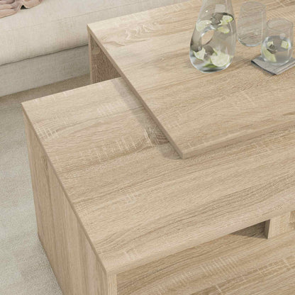 Koffietafel Set 2 pcs Sonoma Eiken Bewerkt hout