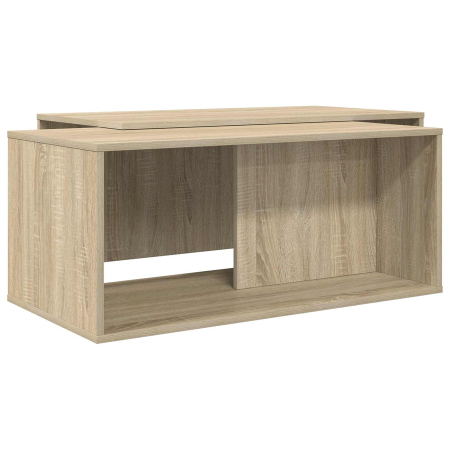 Koffietafel Set 2 pcs Sonoma Eiken Bewerkt hout