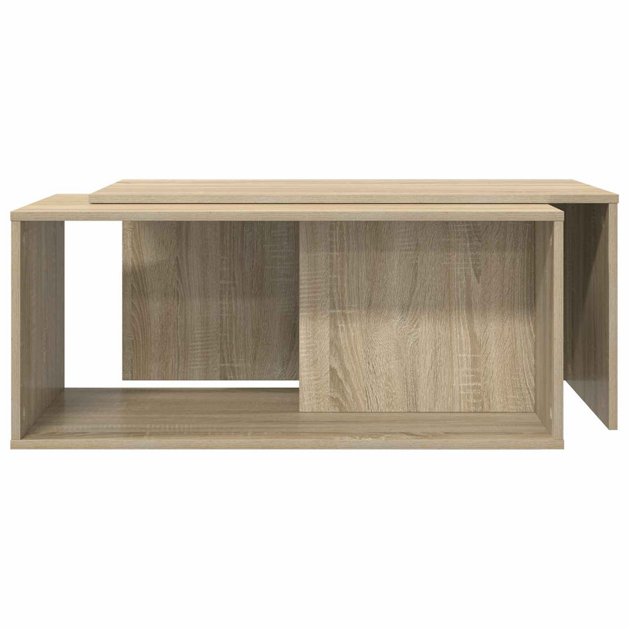 Koffietafel Set 2 pcs Sonoma Eiken Bewerkt hout