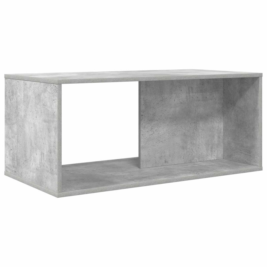 Koffietafel Set 2 pcs Beton Grijs Bewerkt hout