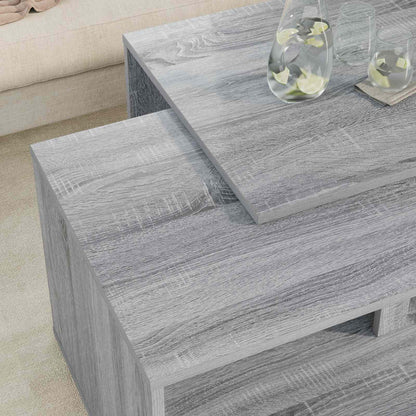 Koffietafel Set 2 pcs Grijs Sonoma Bewerkt hout
