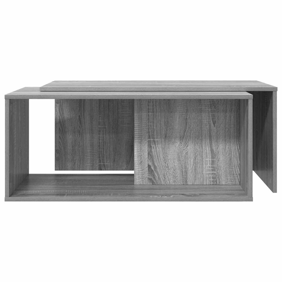 Koffietafel Set 2 pcs Grijs Sonoma Bewerkt hout