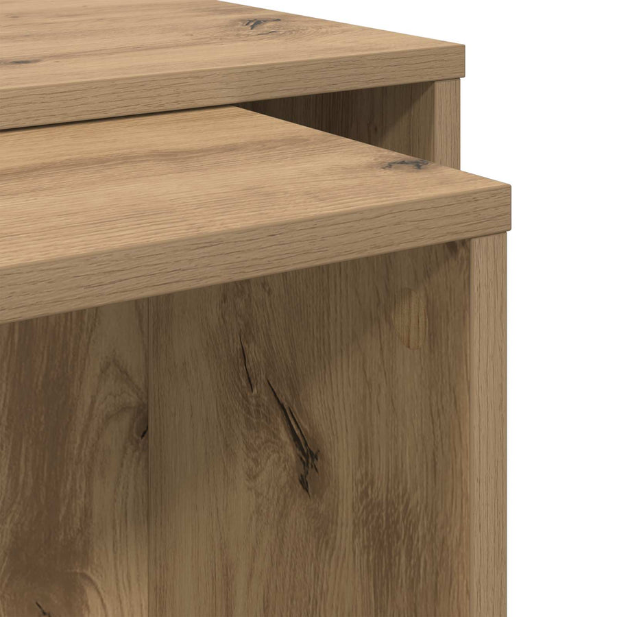 Koffietafel Set 2 pcs Artisan Eiken Bewerkt hout