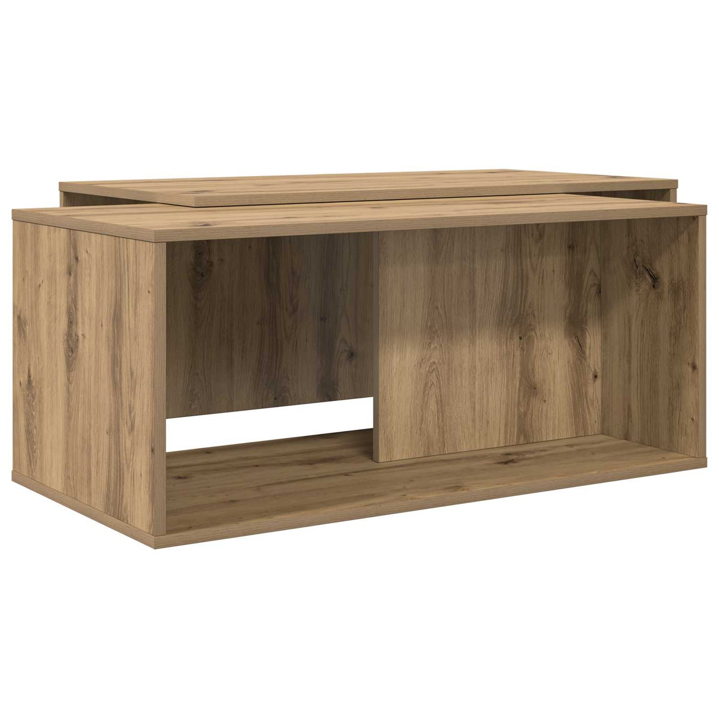 Koffietafel Set 2 pcs Artisan Eiken Bewerkt hout