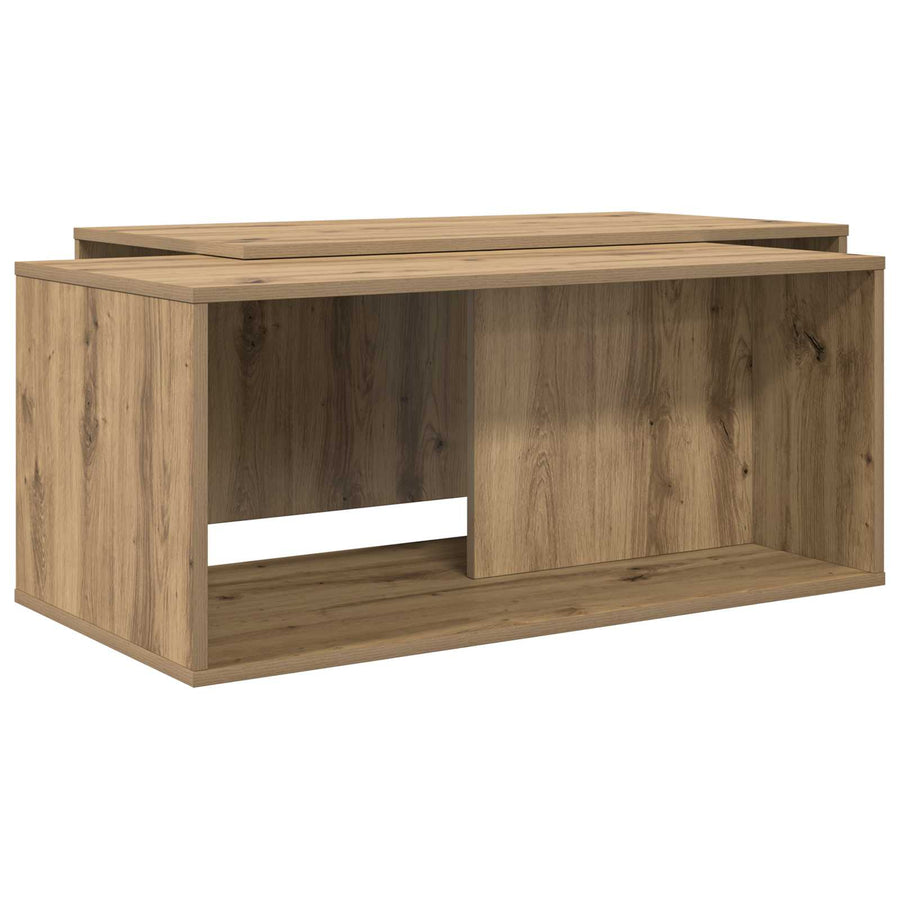 Koffietafel Set 2 pcs Artisan Eiken Bewerkt hout