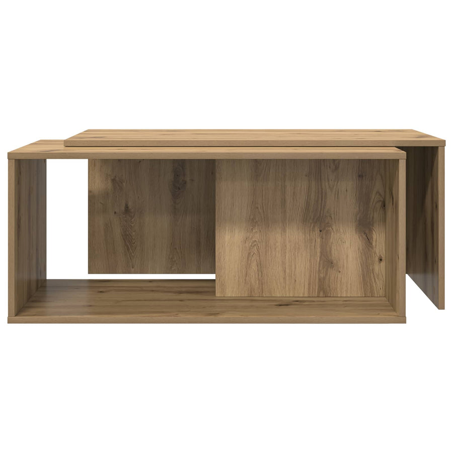 Koffietafel Set 2 pcs Artisan Eiken Bewerkt hout