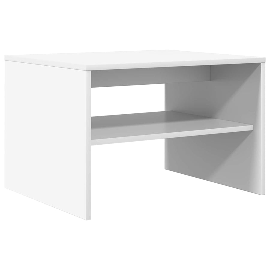 Salontafel Wit 60 x 50 x 40 cm Bewerkt hout