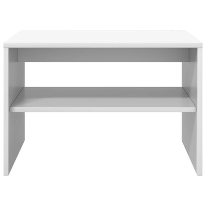 Salontafel Wit 60 x 50 x 40 cm Bewerkt hout