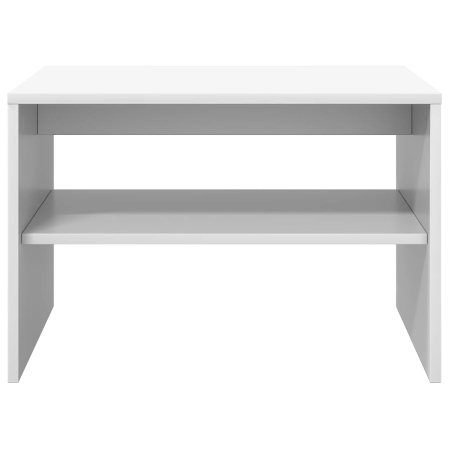 Salontafel Wit 60 x 50 x 40 cm Bewerkt hout