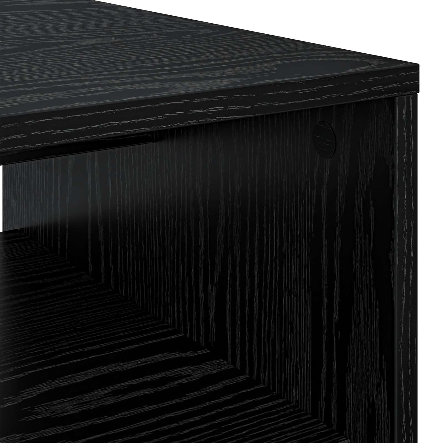 Salontafel Zwart Eiken 60 x 50 x 40 cm Bewerkt hout