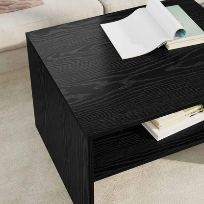 Salontafel Zwart Eiken 60 x 50 x 40 cm Bewerkt hout