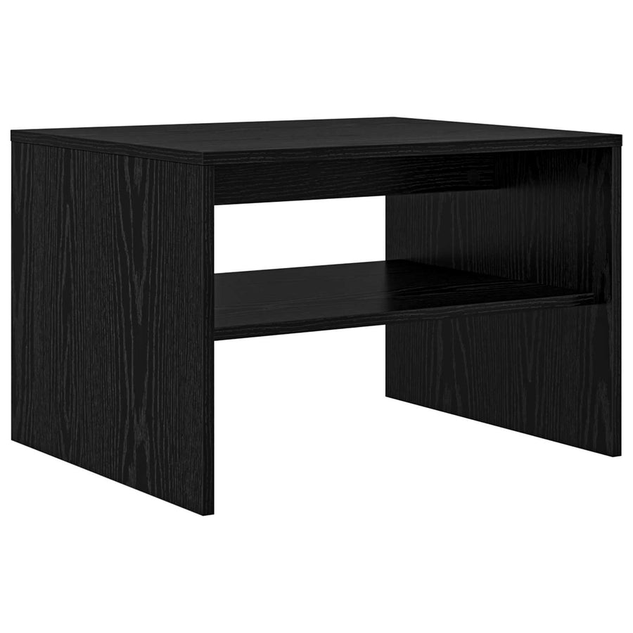 Salontafel Zwart Eiken 60 x 50 x 40 cm Bewerkt hout