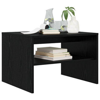 Salontafel Zwart Eiken 60 x 50 x 40 cm Bewerkt hout