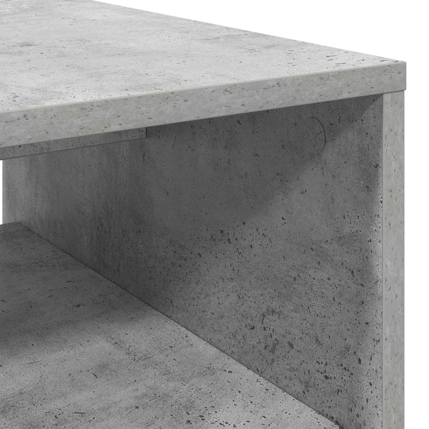 Salontafel Beton Grijs 60 x 50 x 40 cm Bewerkt hout