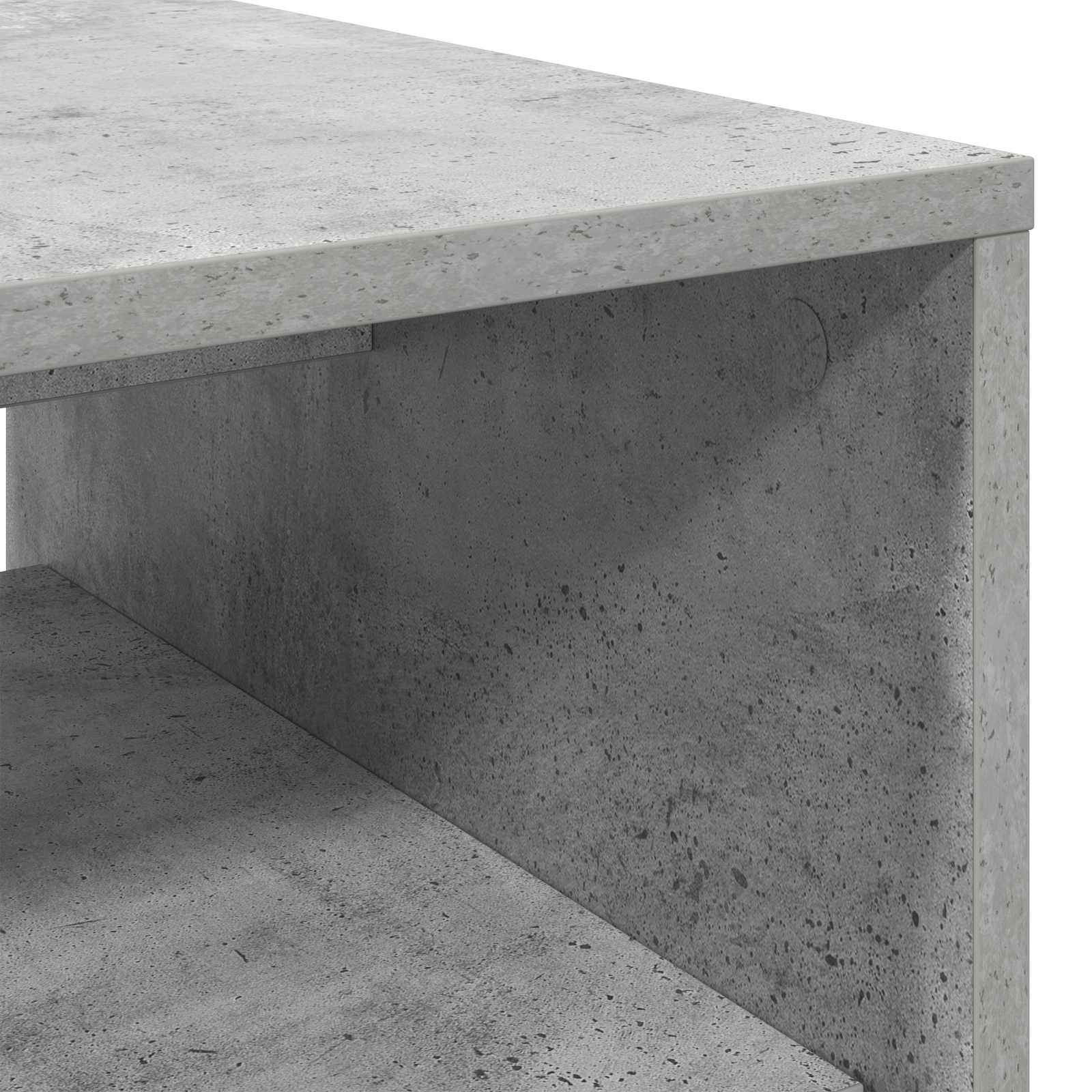 Salontafel Beton Grijs 60 x 50 x 40 cm Bewerkt hout