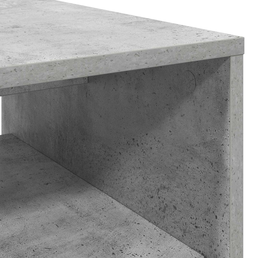 Salontafel Beton Grijs 60 x 50 x 40 cm Bewerkt hout
