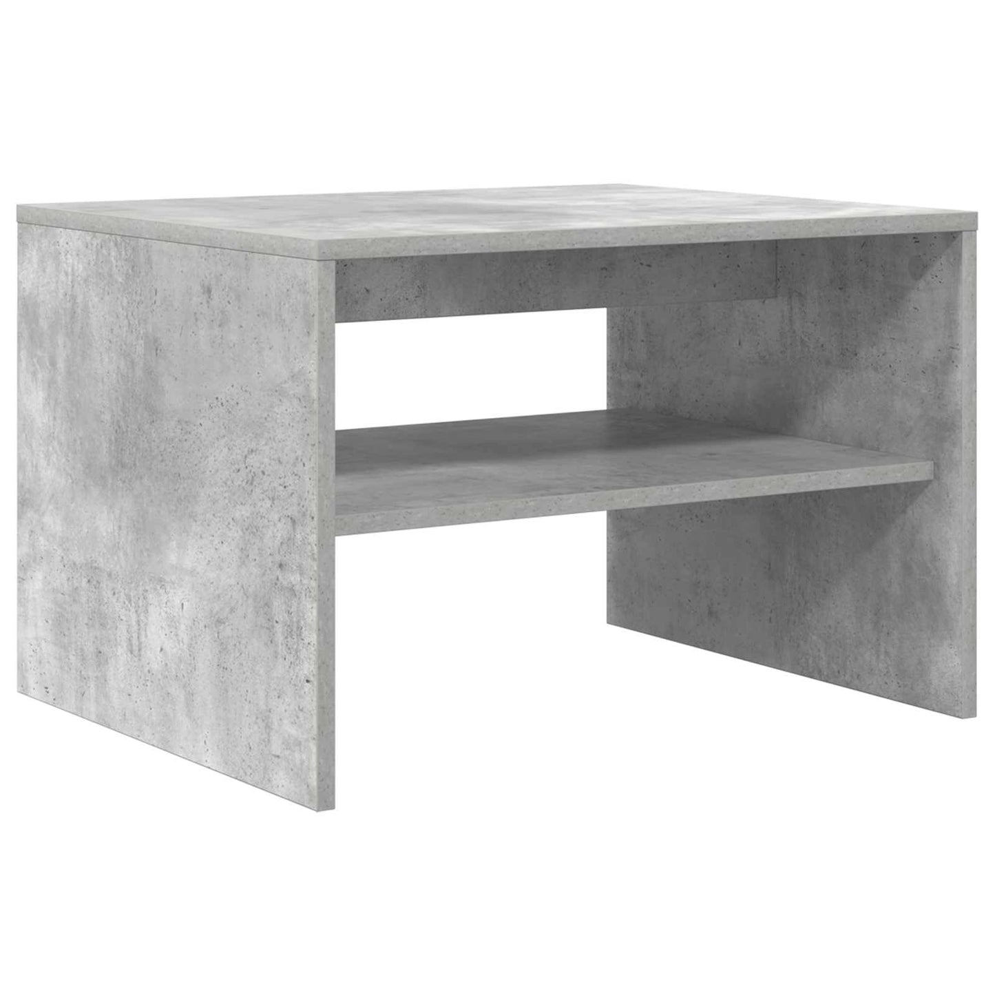 Salontafel Beton Grijs 60 x 50 x 40 cm Bewerkt hout