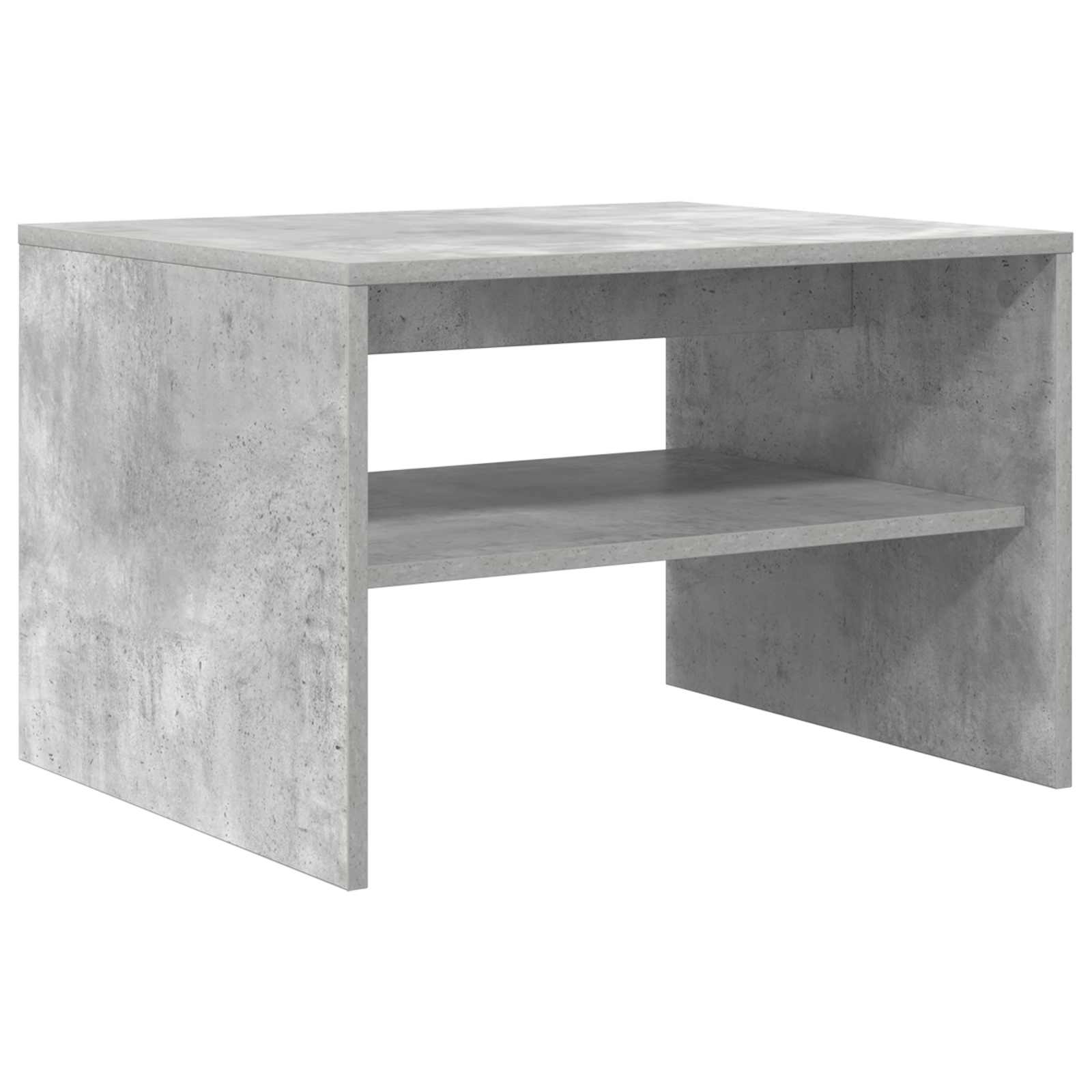 Salontafel Beton Grijs 60 x 50 x 40 cm Bewerkt hout