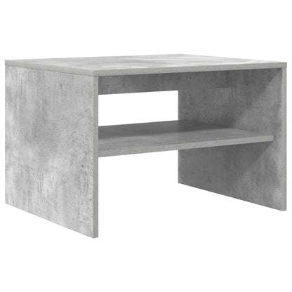 Salontafel Beton Grijs 60 x 50 x 40 cm Bewerkt hout