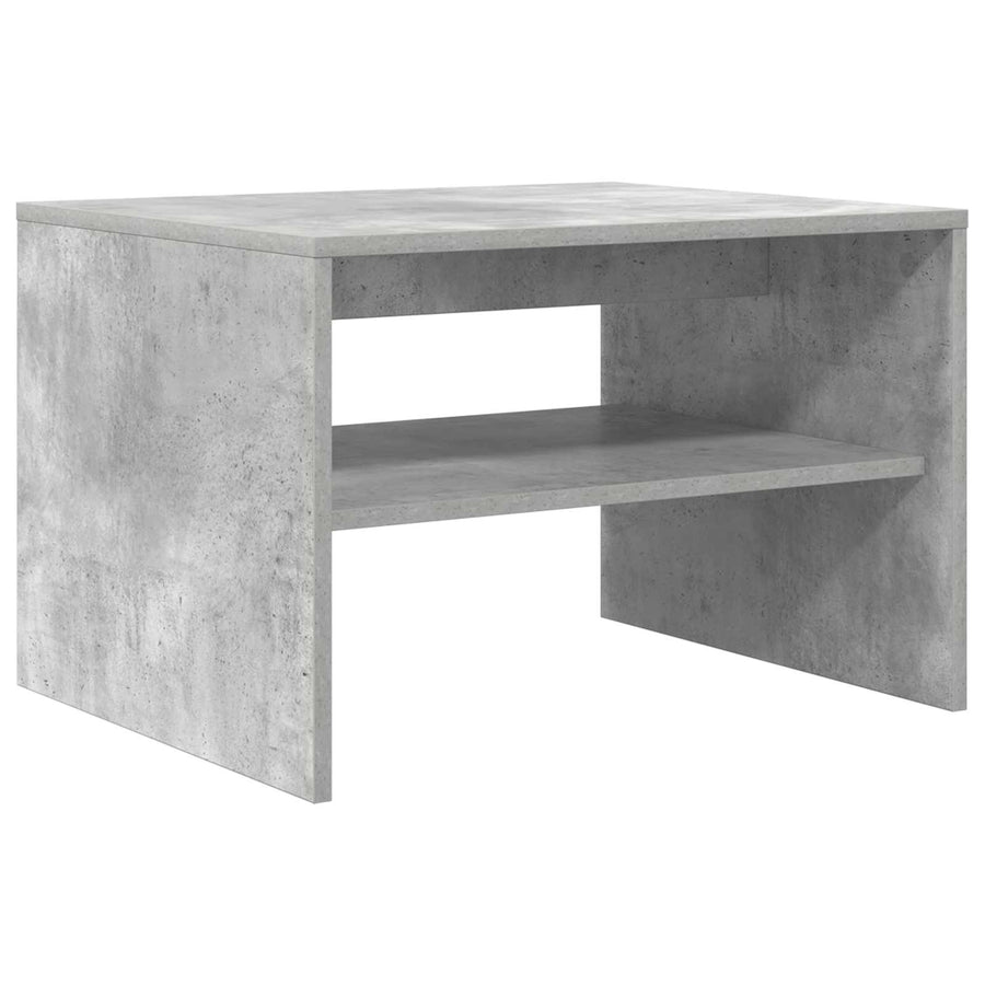 Salontafel Beton Grijs 60 x 50 x 40 cm Bewerkt hout