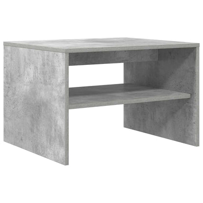 Salontafel Beton Grijs 60 x 50 x 40 cm Bewerkt hout
