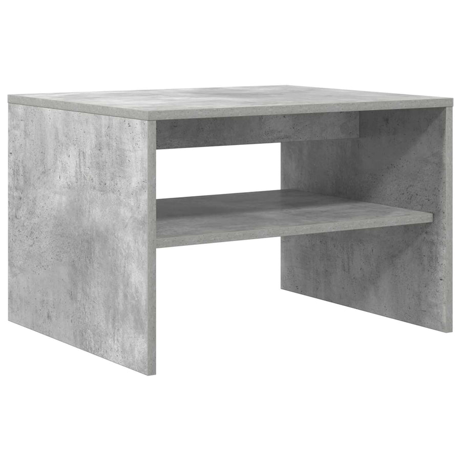 Salontafel Beton Grijs 60 x 50 x 40 cm Bewerkt hout