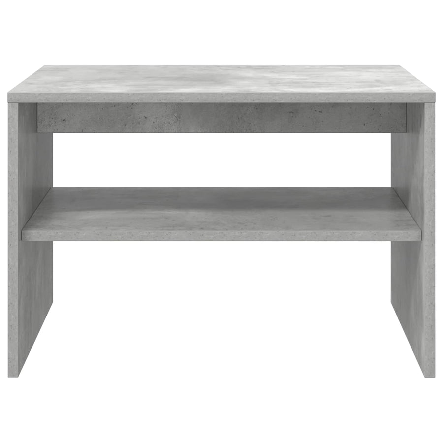 Salontafel Beton Grijs 60 x 50 x 40 cm Bewerkt hout