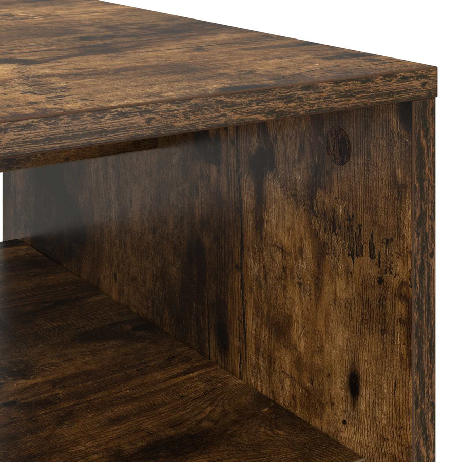 Salontafel Gerookt eiken 60 x 50 x 40 cm Bewerkt hout