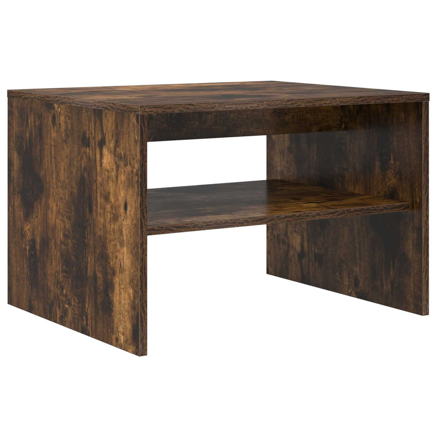 Salontafel Gerookt eiken 60 x 50 x 40 cm Bewerkt hout