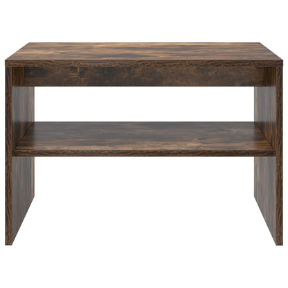 Salontafel Gerookt eiken 60 x 50 x 40 cm Bewerkt hout