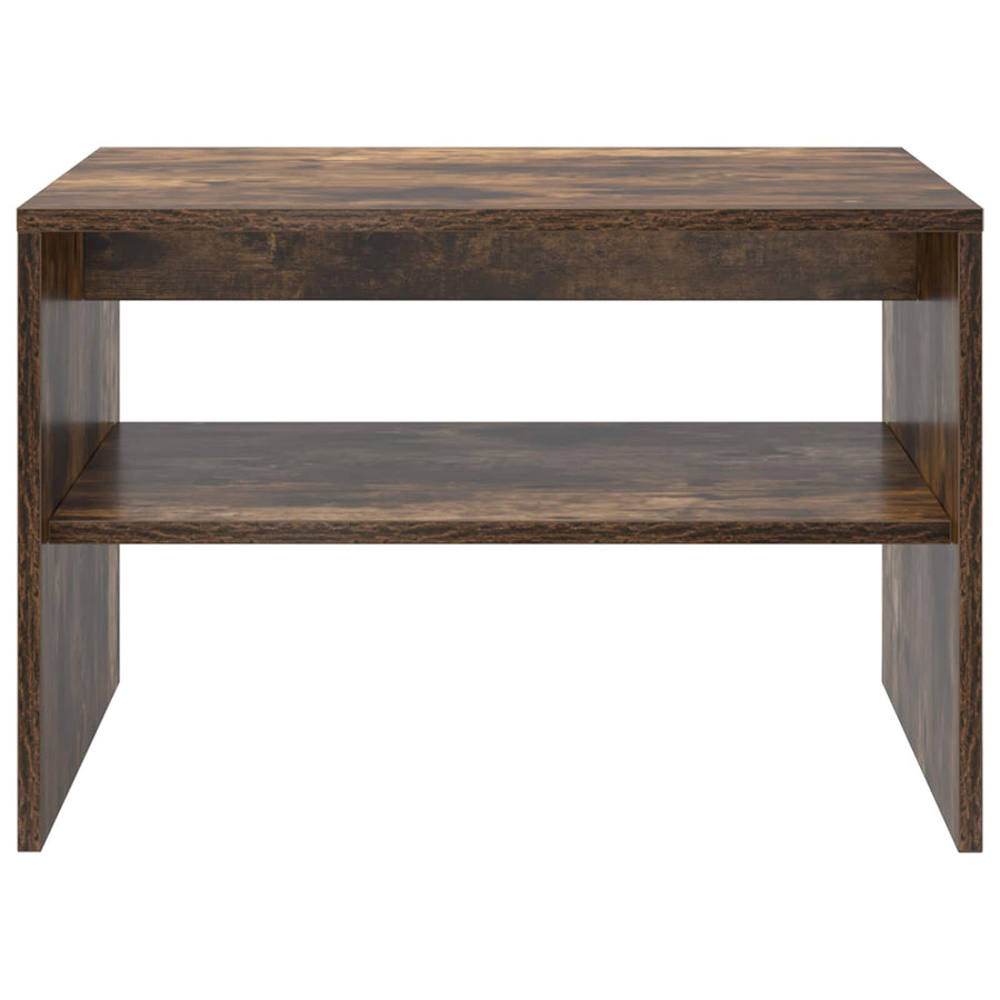 Salontafel Gerookt eiken 60 x 50 x 40 cm Bewerkt hout