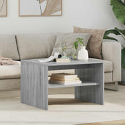 Salontafel 60x50x40 cm grijs bewerkt hout
