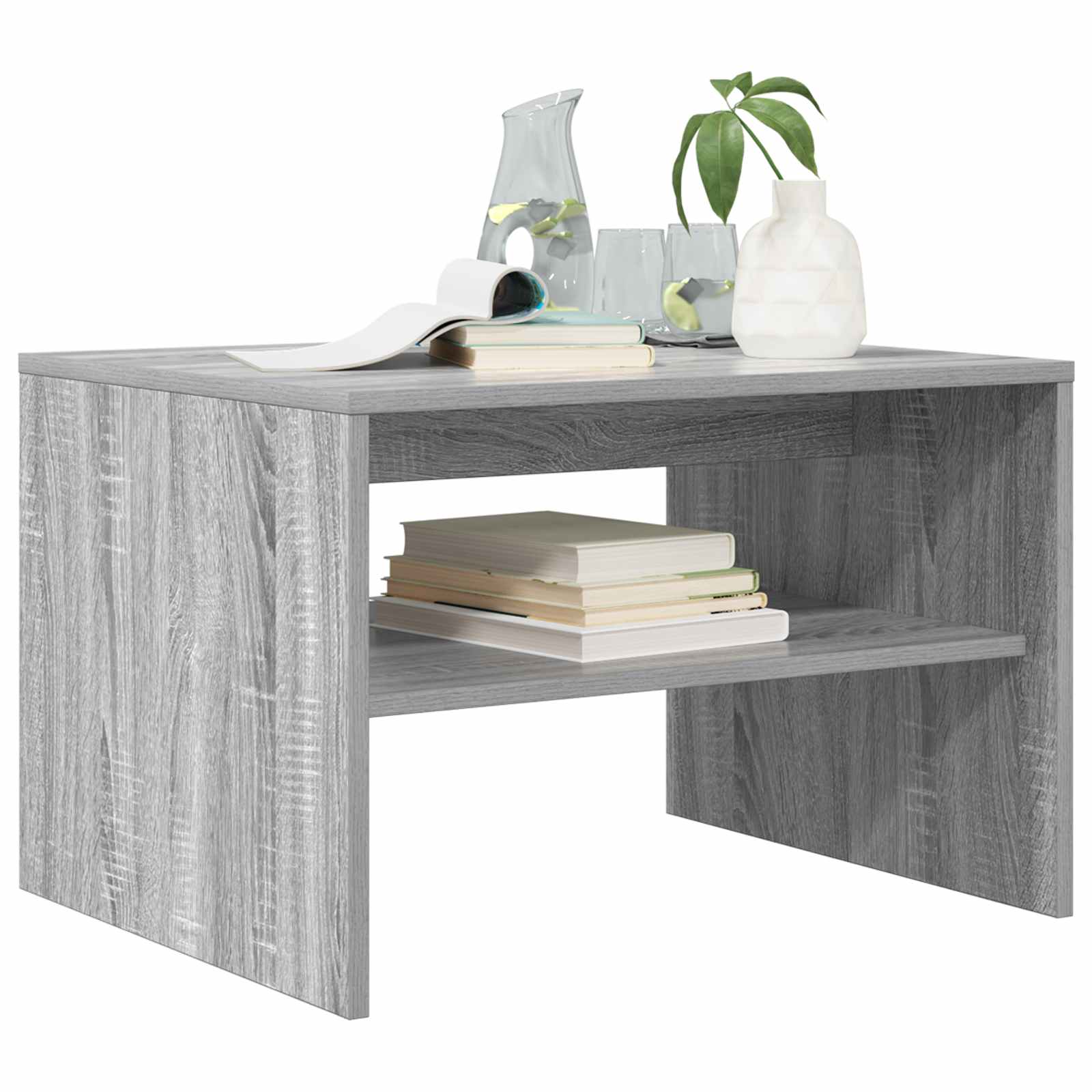 Salontafel Grijs Sonoma 60 x 50 x 40 cm Bewerkt hout