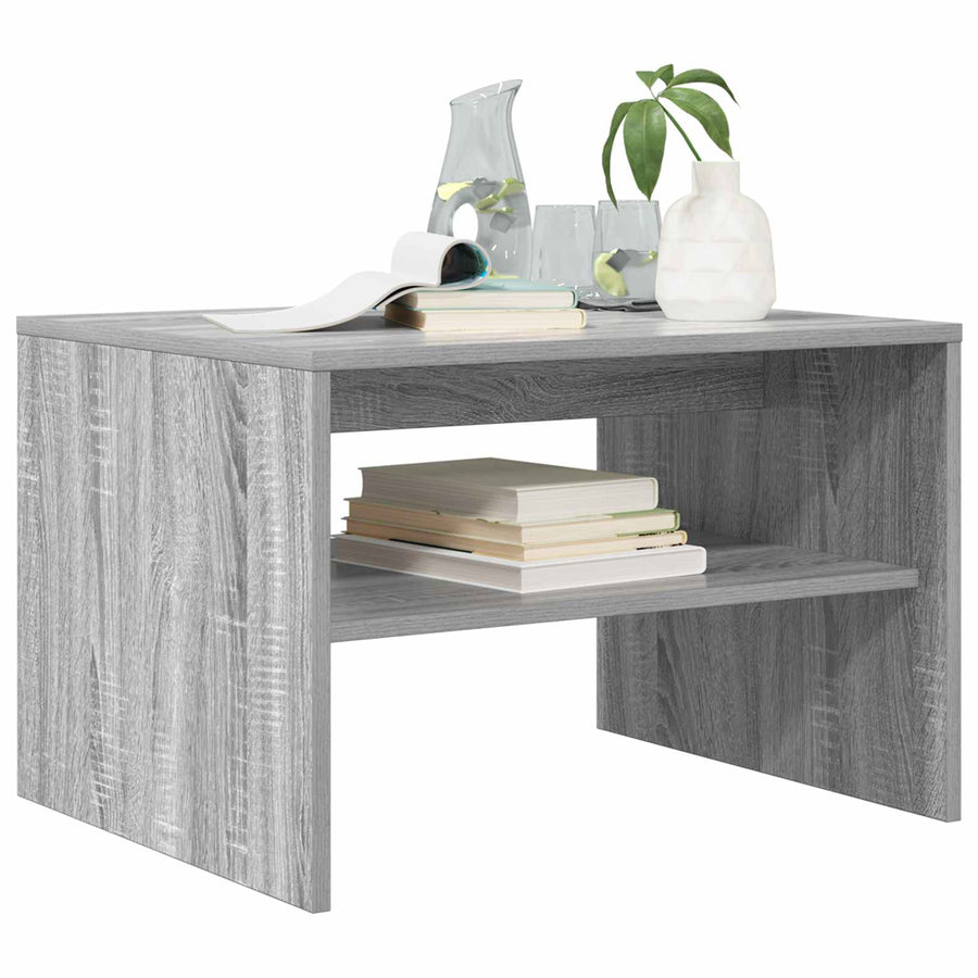 Salontafel Grijs Sonoma 60 x 50 x 40 cm Bewerkt hout