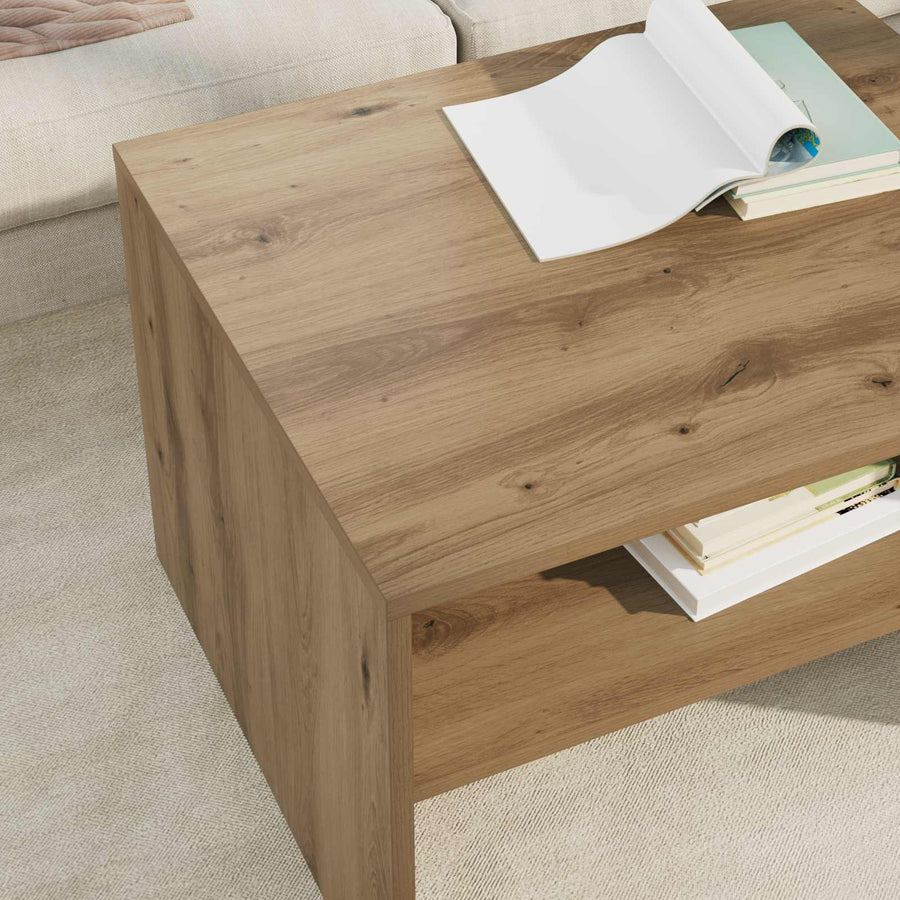 Salontafel Artisan Eiken 60 x 50 x 40 cm Bewerkt hout