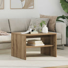 Salontafel bewerkt hout 60x50x40 cm eiken