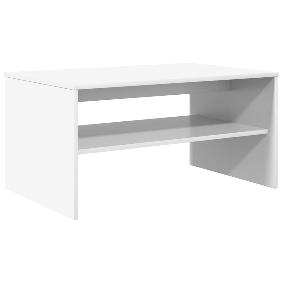 Salontafel Wit 80 x 50 x 40 cm Bewerkt hout