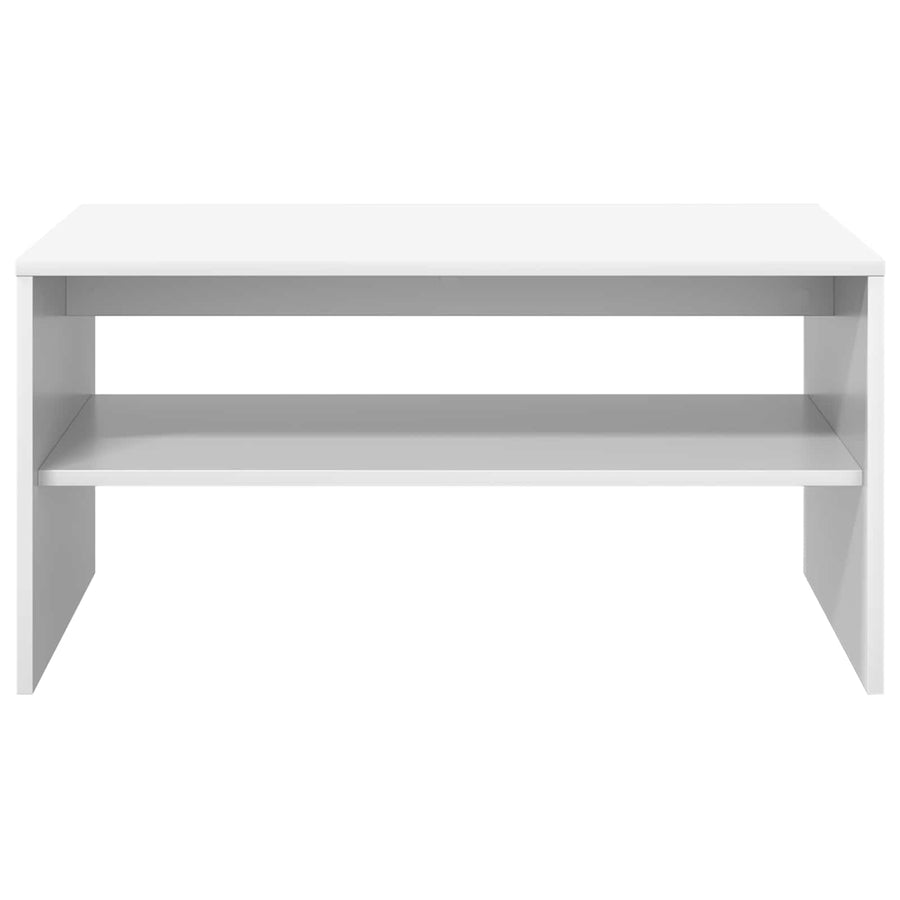 Salontafel Wit 80 x 50 x 40 cm Bewerkt hout