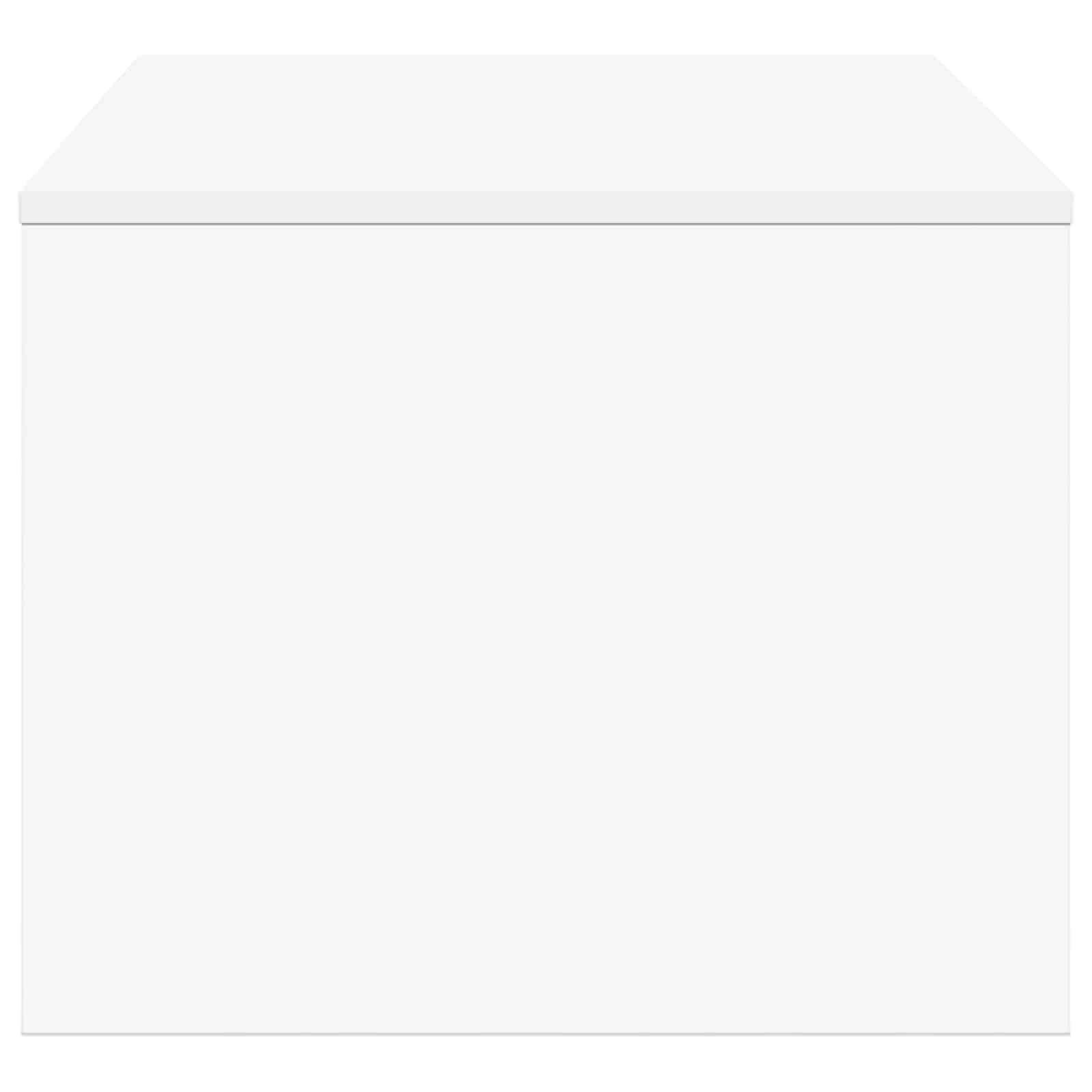 Salontafel Wit 80 x 50 x 40 cm Bewerkt hout